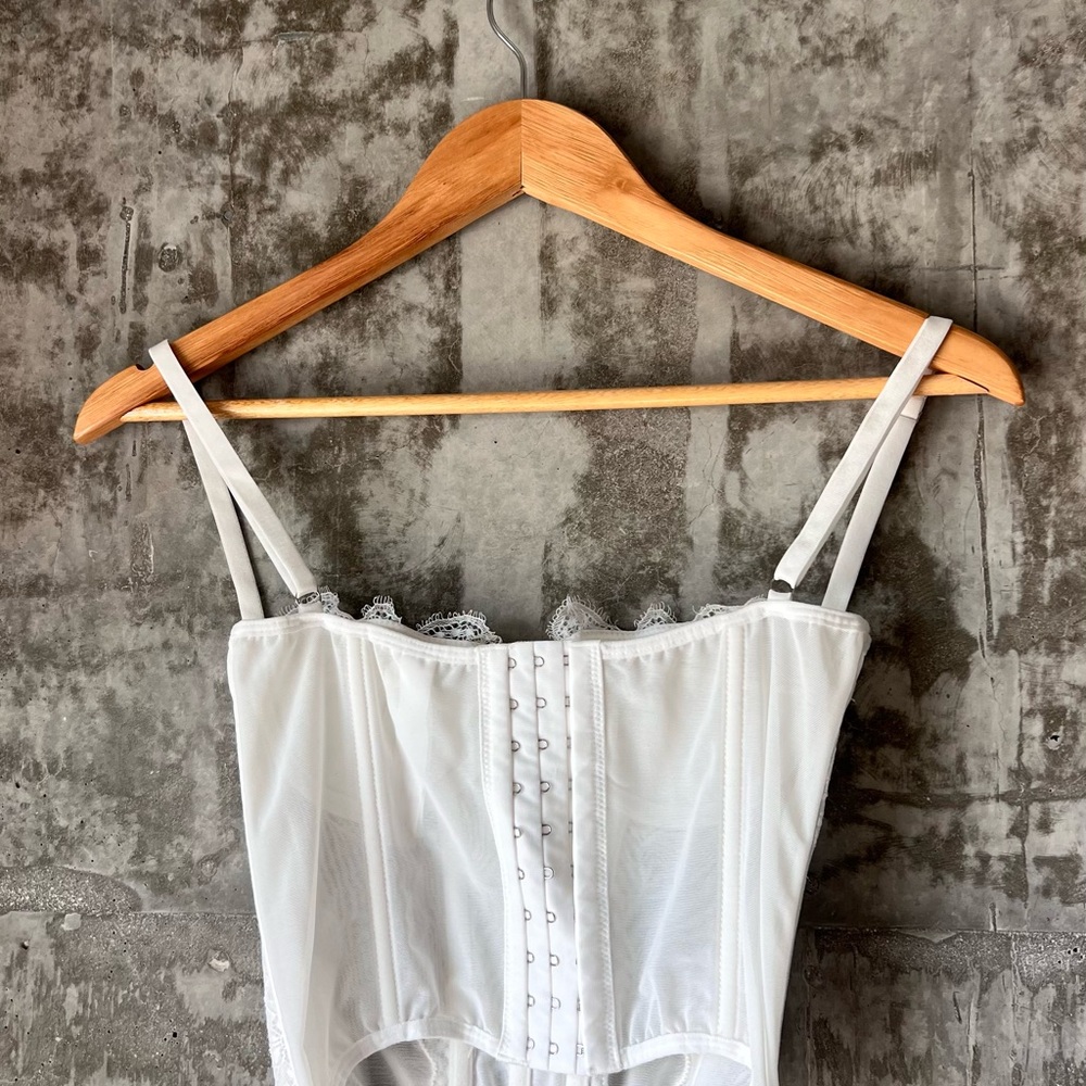 Elegant White Corset Top